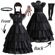 Children's Halloween Costumes Carnival Role Playing Black Tulle Cake Dress 4-12 Years  Movie Girls C