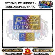 SET OF GR5 TITANIUM HUGGER EMBLEM + GR5 TITANIUM SPEED SENSOR EMBLEM
