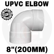 (HEAVY DUTY) 8" 200MM UPVC ELBOW "FOR UPVC PIPE USE"