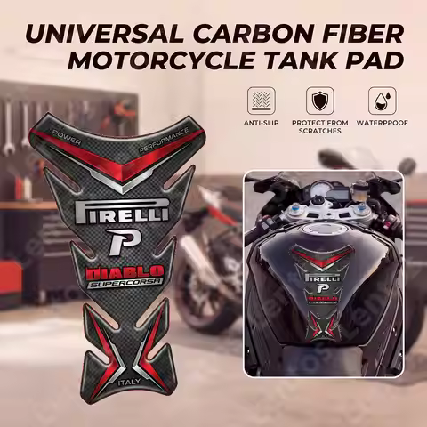 For PIRELLI Universal Motorbike Fish Bone Tank Pad Decor Stickers Accessories
