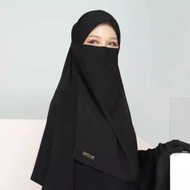 2-LAYER Chiffon Veil with Straps Veil Bridal Muslim