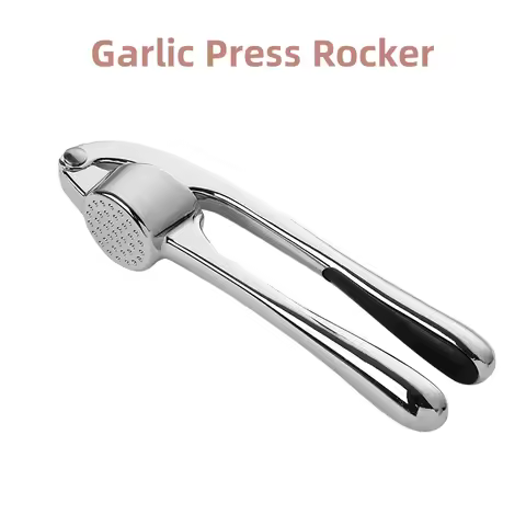 Garlic Press Rocker Zinc Alloy Grinder- Premium Professional Grade Garlic Mincer, Crusher,Presser,Ea