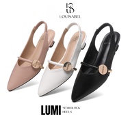 (LSB89)LOUISABEL Lumi Semi Block Heels Slingback Sandals Elegant Women's Shoes LSB-722-85
