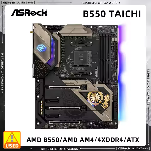 ASRock B550 Taichi Motherboard Support Ryzen 5 5600G AMD Ryzen 9 5950X 5900X Ryzen 7 5700X3D 5800X3D