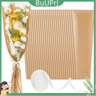 50 Pack Flower Sleeves for BouquetsFlower Wrapping Paper Kraft Floral Wrap Bag with Ribbons for Flor