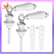 [gaozuo523.vn] Toilet Flush Handle in Ceramic, Universal Replacement for Cistern Tank, for Bathroom 