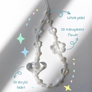 🤍 Cozy white phone charm 🤍 (customizable phone strap)