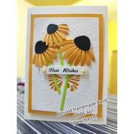 Handmade Card - Best wishes card (A6 size- folded card)