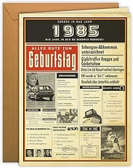 1985 Birthday Card, Personalised Birth Year Events, Birthday Gift, 40th, 41st or Older Birthday Card