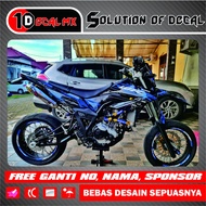 Decal Wr 155 Hitam Biru Simple full Body