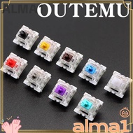 ALMA 10pcs Mechanical Keyboard Switch, Linear Silent Gaming Switch,  Tactile Clicky  LED 3Pin Switch