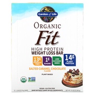 Garden of Life, Organic Fit, High Protein Weight Loss Bar, Salted Caramel Chocolate, 12 Bars, 1.94 o