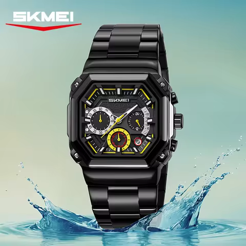 SKMEI Fashion Multifunctional Small Three-Hand Quartz Watch, Men's Business Casual Waterproof Watch