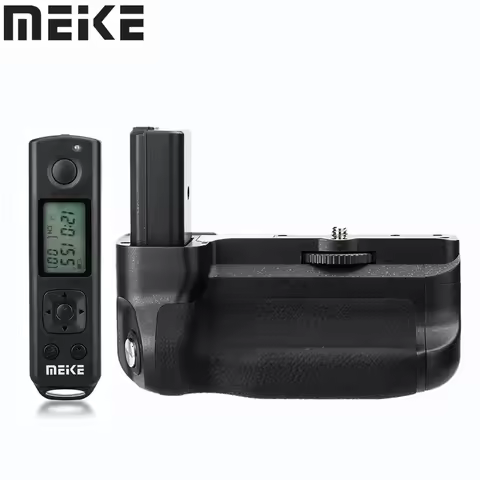 Meike A6300 Pro Vertical Shooting Battery Grip Power Pack with 2.4G Timing Remote Control for Sony A