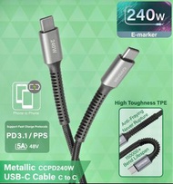 Capdase type c to type c充電線 240w / MacBook可用