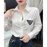 White SHIRT TD PRADA LOGO WITH STONE - HIGH QUALITY PRODUCT