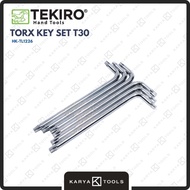 TEKIRO HK-TL1226 Torx Key Set / Long Star L Key T30 6 Pcs