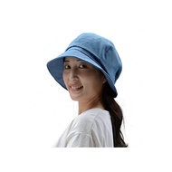 Kuai Hat Ladies Hat Denim Glitter Crochet UV Cut Folding Fashionable (Pa