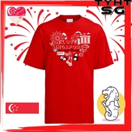 【 Ready Stock 】 SG60 T-shirt for National Day, available in sizes for both adults and children. Sing