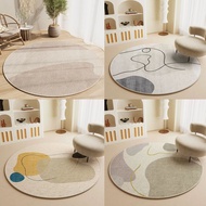 Retro Light Luxury Round Carpet Living Room Sofa Coffee Table Carpet  Study Chair Floor Mat 80cm~160