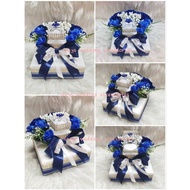 gubahan bekas cincin hantran risik/tunang/nikah mini - blue