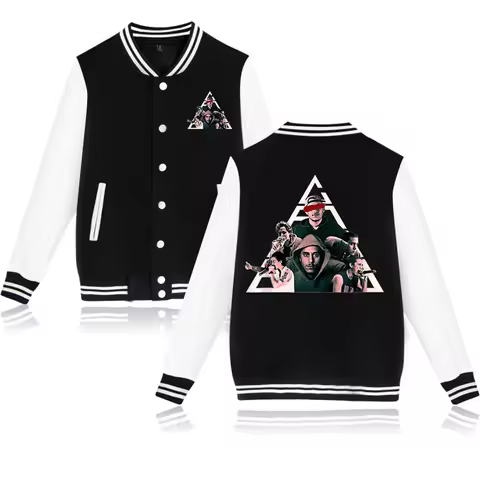 Canserbero All We Need Is Love Jackets Unisex Baseball Uniform Vintage 90s Long Sleeved Harajuku Coa