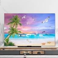 Floral Print 32-80 Inch Indoor TV Dust Cover‌ Universal LCD/LED Television Protector Washable Fabric