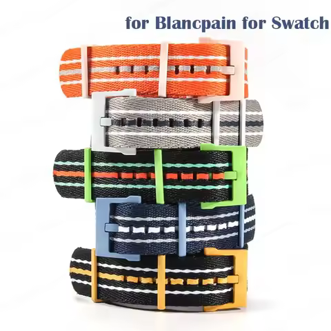 Nylon Watch Strap for Swatch X for Blancpain Co Branding Fifty Fathoms 22mm Bracelet for Seiko Men S