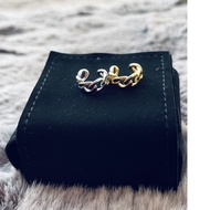 B05 Fashion Thick Chain Ear Bone Clip (Gold/Silver)