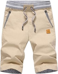Mens Shorts Casual Classic Fit Summer Beach Shorts with Elastic Waist,Drawstring and Pockets (95-120
