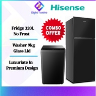 HISENSE Combo Set Refrigerator 206L / 320L / 420L + Washing Machine 9KG | Inverter Fridge | Peti Sej