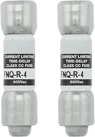 2 Pcs FNQ-R-4 FNQR4 FNQ-R 4A 600Vac Time-Delay Class CC Fuse