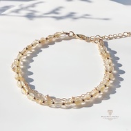 Gold Rutilated Quartz 14k Gold Filled | Crystal Bracelets | Chain Bracelet | Beads Bracelet