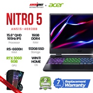 Acer Nitro 5 AN515 46 R3BB 15.6" 300nits QHD 165Hz 3ms  Ryzen 5 6600H w/ RTX 3060 6GB Windows 11 Home