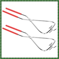 (CEUO) 2pcs Dipping Tongs Glazing Tools Stainless Steel Pottery Clay Sculpture Tool Pliers for Clay