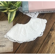 YEM 21: Super stylish white lace bib for babies