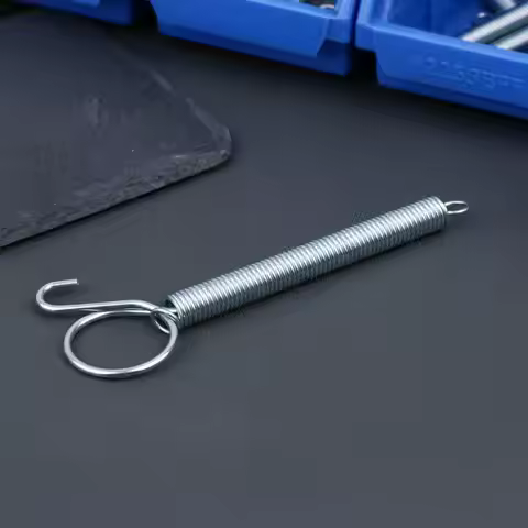 Metal Cage Door Tension Springs Snap Hook 5Pcs 6cm 7cm 8.5cm 11.5cm Secure Lock for Small Pets Bird 