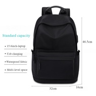 （Local stock）BJIAX Backpack Men USB Charging Laptop Bag Waterproof Lightweight Backpack Travel Beg Sandang Lelak