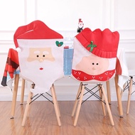 Santa Claus Cap Chair Cover Christmas Dinner Table Red Hat Chair Back Cover Xmas Christmas Home Decoration Ornament