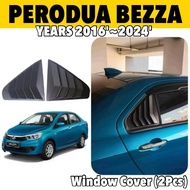 2Pcs Perodua Bezza Mustang Sporty Style Window Cover Door Visor Cermin Aksesori Accessories Bezza