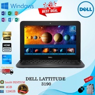 (READY STOCK) DELL LATITUDE 3190 INTEL CELERONPENTIUM PROCESSOR 4GB DDR4 RAM 128GB SSD NVME
