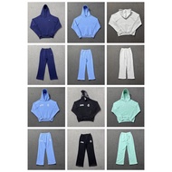 6PM Drill Embroidered Letters Hip-Hop Fleece Lining Pullover Hooded Sweatshirt Long Sweat