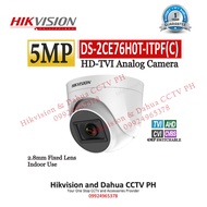 5MP HIKVISION 4in1 5MP EXIR Smart IR Indoor Fixed Turret Analog CCTV Camera DS-2CE76H0T-ITPF CCTV Camera