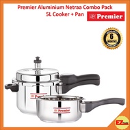 Premier Aluminium Deluxe Netraa Pressure Cooker Combo 5 Ltr & Pressure Pan Combo sg 503