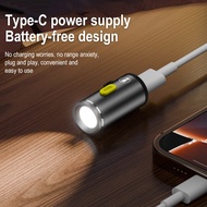 Boruit 210LM Mini Flashlight - Ultra-portable lightweight compact Type-C plug-and-play LED flashligh