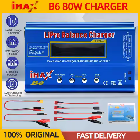 iMAX B6 80W Battery Charger Lipo NiMh Li-ion Ni-Cd Digital Lipro Balance Charger Discharger 1-6S For