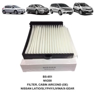 Air Cond Cabin Filter - Nissan Livina / X-Gear / Sylphy / Latio / NV200