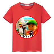 Stumble Guys cartoon printed children's top short sleeved T-shirt