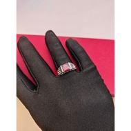 925 Sterling Silver Fancy Maroon Stone Men's Ring (4.55g) 8.3mm Ring Face Size, Size 25 | Premium St