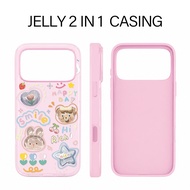 HP [ Meteor Case] Bear Animal 2 In 1 Casing Vivo Y500 Z11 T5 Z11X Y31d Y11d A31D Pro V70 Fe Y05 Y29 